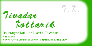 tivadar kollarik business card